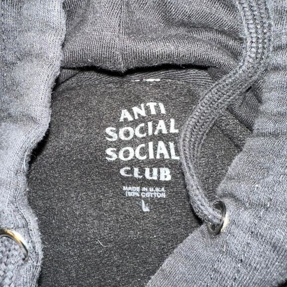 Anti-social-social-club Men's Black Hoodie - Picture 5 of 5